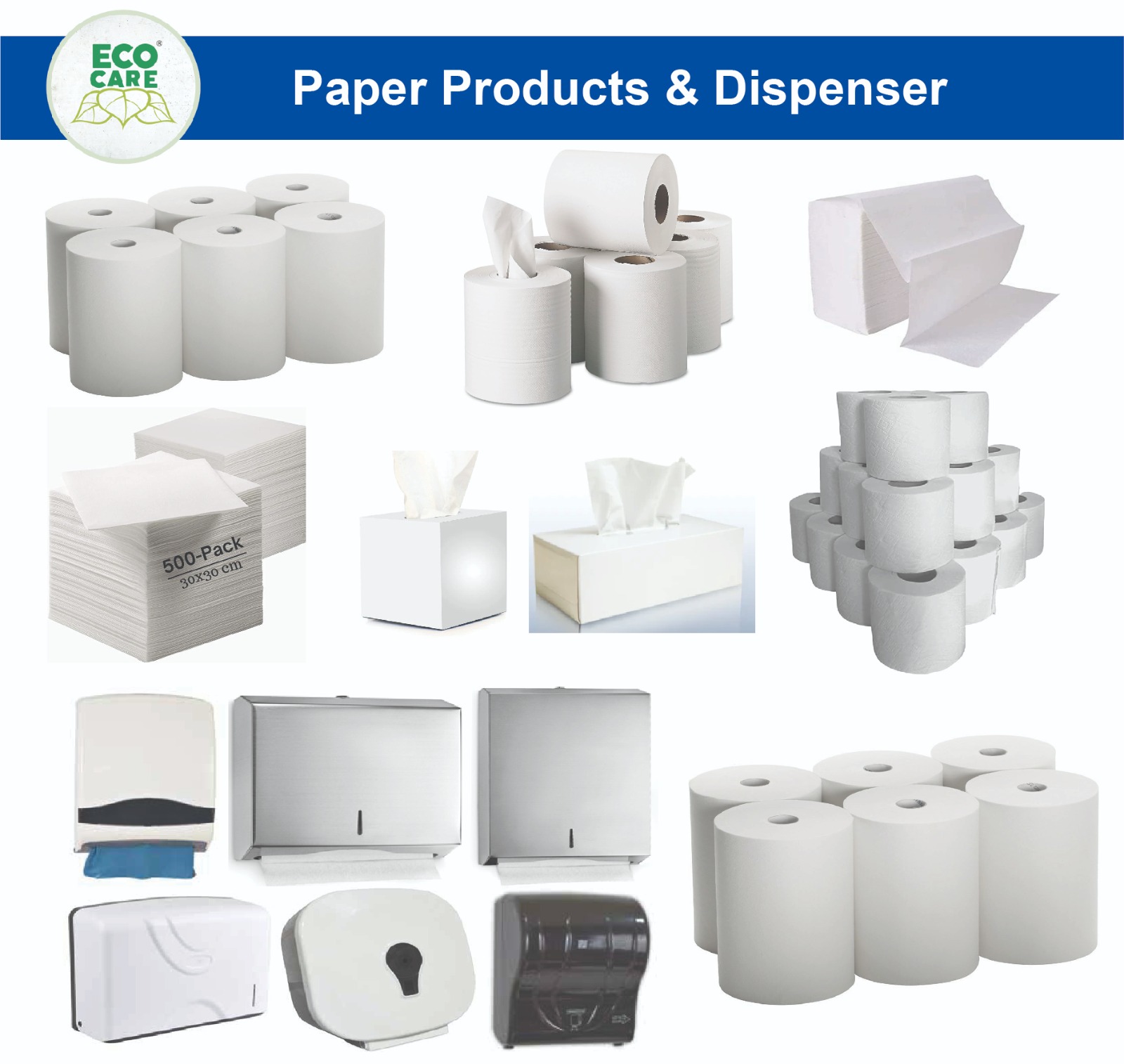ECO CARE PAPER PRODUCTS AND DISPENSER SUPPLIERS IN UAE